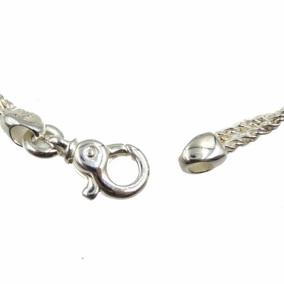 TIFFANY Double Heart Rope Chain Silver 925 K18 Gold Bracelet - Picture 5 of 6